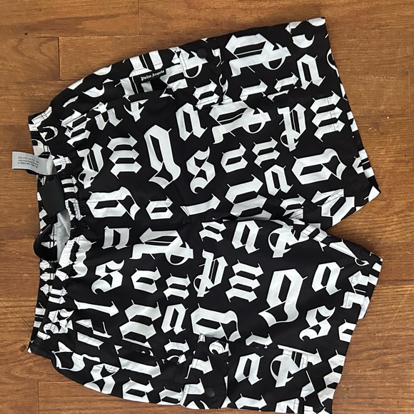 Palm Angels Monogram Print Swim Shorts Men's small